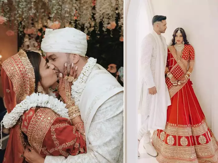 Arjun's Karla wearing a ruddy red lehenga, these pictures full of simplicity are more beautiful than Alia-Ranbir's wedding