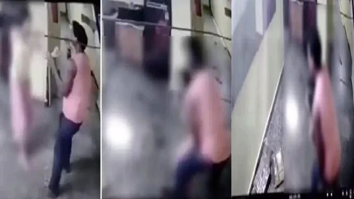 Girl caught and started doing dirty acts, the disgustingness of the guard caught in CCTV, this shocking VIDEO went viral