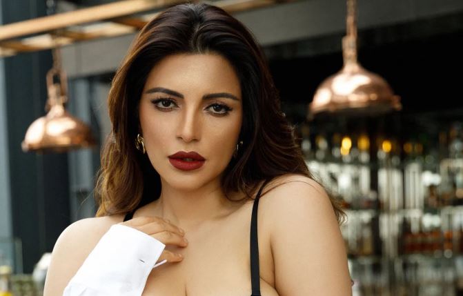 Shama Sikander's hot look in two-piece will blow your mind! Killer pose sitting on the bed
