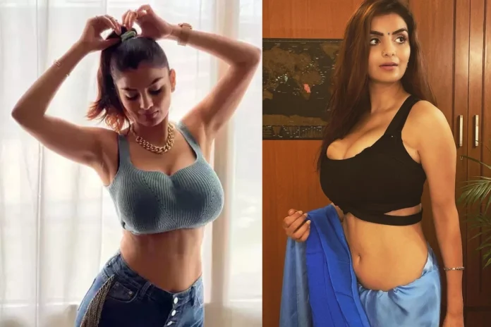Anveshi Jain in black top and denim shorts went viral on internet - watch video