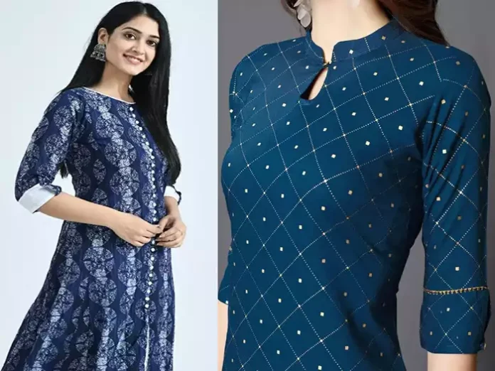 Girls are very fond of these Blue Kurti, you should also boost your style and beauty