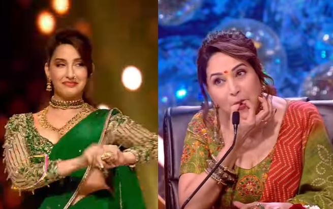 Madhuri Dixit whistled after watching Nora Fatehi's 'Lavani' dance, video went viral