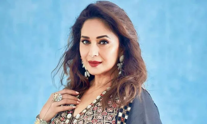 Madhuri Dixit got her photoshoot done wearing a printed lehenga deep blouse, fans were blown away by her hotness