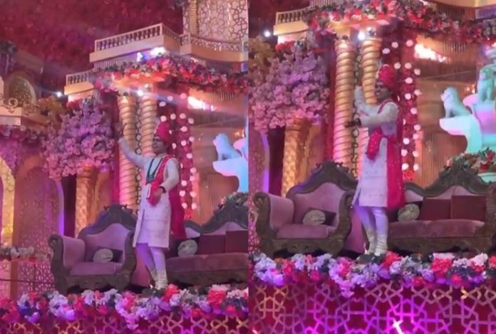 Viral Video: Seeing the bride, the groom did such an act on the stage, people said - he had fun