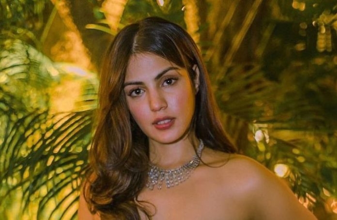 Rhea Chakraborty got her photoshoot done wearing a floral print deep neck backless gown, see hot pictures