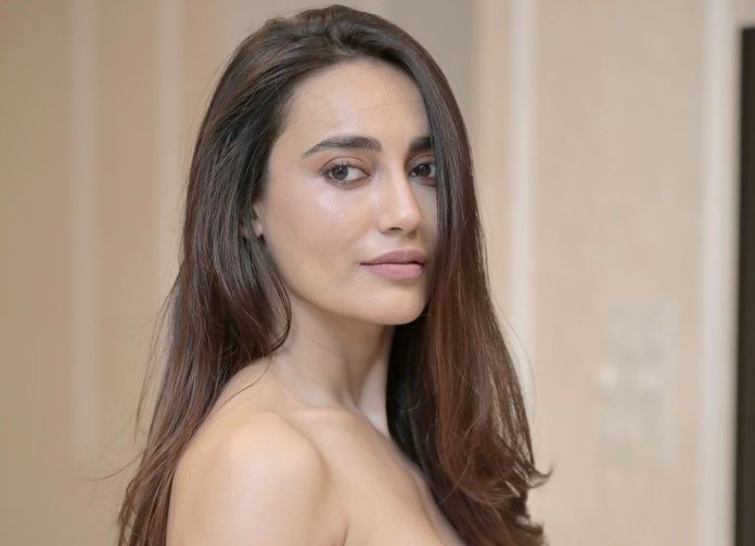 Surbhi Jyoti glamorous look in polka dot dress, sizzling look captured on camera Surbhi Jyoti glamorous look in polka dot dress, sizzling look captured on camera