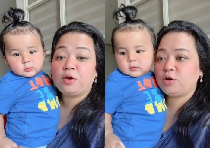 Bharti Singh said 'Happy Anniversary' to husband Harsh Limbachia in a funny way, son Gola also accompanied, Video Bharti Singh said 'Happy Anniversary' to husband Harsh Limbachia in a funny way, son Gola also accompanied, Video