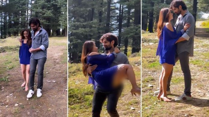 Vishal Singh tries to pick up Devoleena Bhattacharya, the actress becomes a victim of Oops Moment, Video went Viral