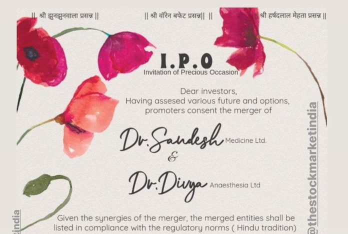 Viral Wedding Card Wedding card or any stock market document! unique way of inviting