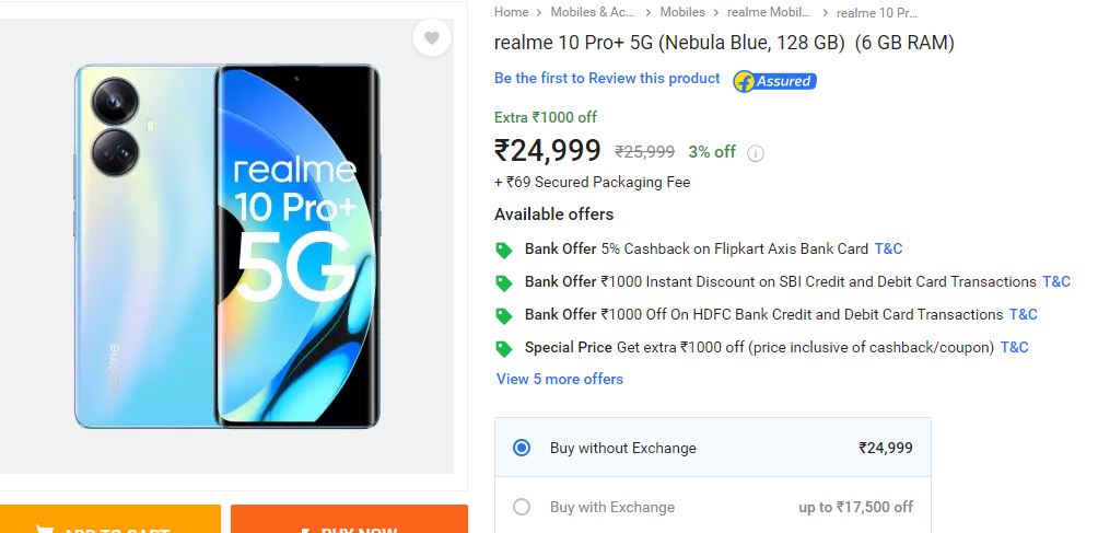 Penjualan Realme 10 Pro: Penjualan pertama Realme 10 Pro plus 5G dimulai di Flipkart, periksa harga di India, spesifikasi dan Fitur