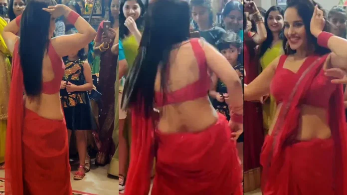 Dance Video: Girl in red saree did bold dance on song 'Oo Antawa', video went viral