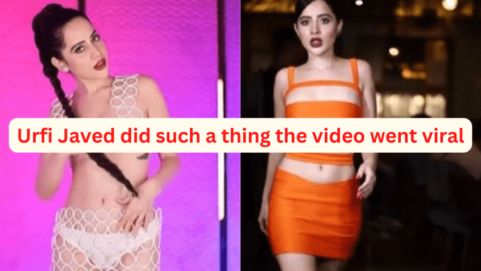 Urfi Javed stuns netizens as Besharam Rang in saffron cut-out top, video goes viral Urfi Javed stuns netizens as Besharam Rang in saffron cut-out top, video goes viral