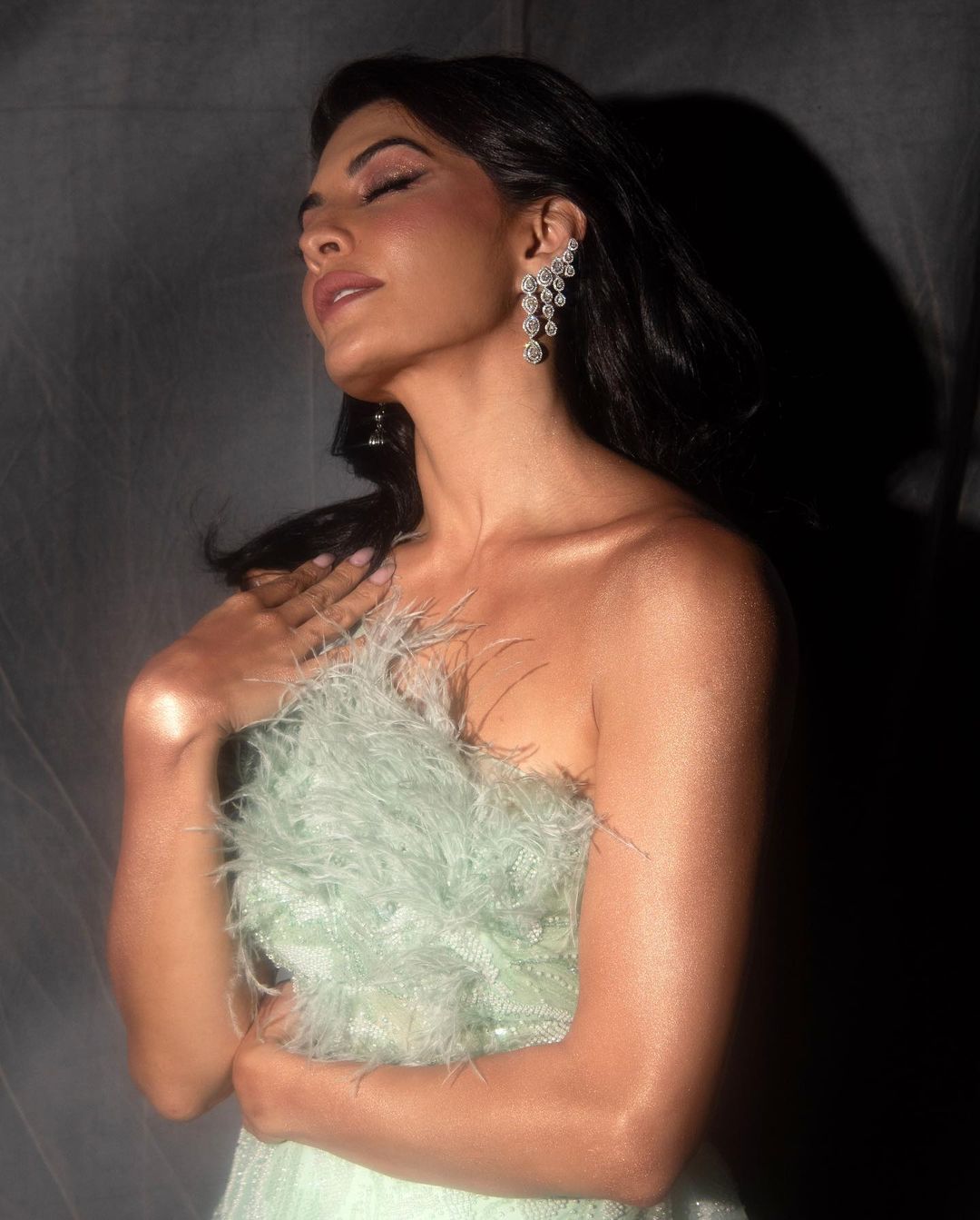 Jacqueline Fernandez does a hot photoshoot in a light green gown, fans in awe of her new avatar