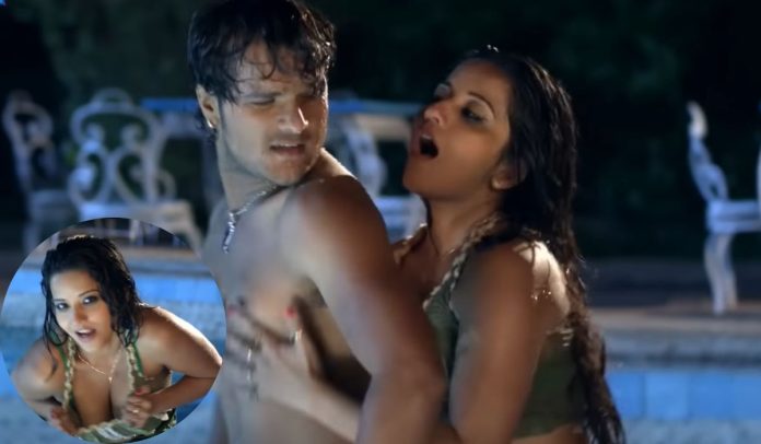 Khesari Lal did such a bold dance with Monalisa in the swimming pool, the romance video went viral