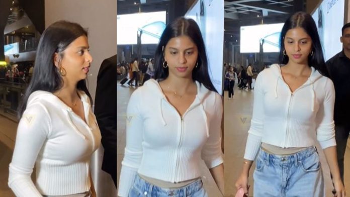 Shah Rukh Khan's daughter Suhana Khan spotted wearing a tight crop top, fans go gaga over her cute smile