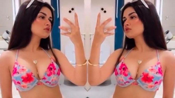 Avneet Kaur sensuous pool video in floral bralette went viral, people are watching the video again and again