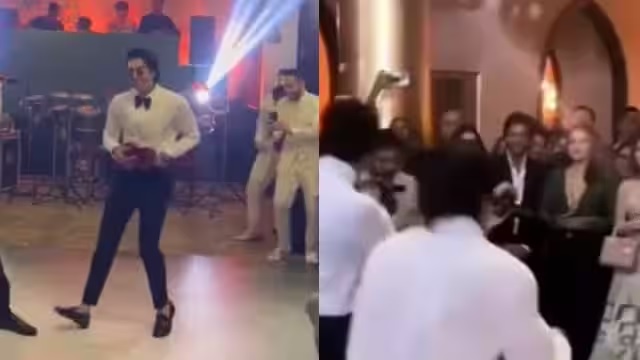 Shahrukh Khan danced fiercely at Ananya's sister's wedding, Gauri also danced, watch video