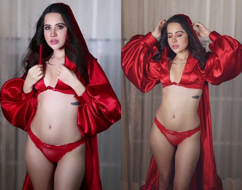 Urfi Javed crosses all limits again, comes out without clothes, covers private parts with hand when sees the camera-watch here