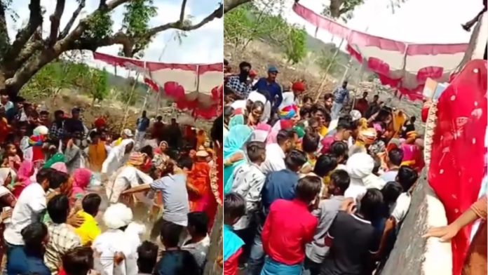 Wedding Viral Video: Wall fell on the groom's head, wedding atmosphere changed in mourning, video went viral