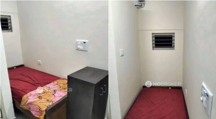 Pictures of 1 RK flat with single bed for Rs 12,000 are going viral