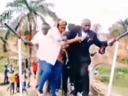 Chief Guest cut ribbon of new bridge then bridge collapsed, watch this funny video