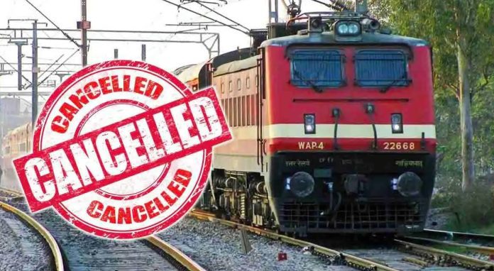Cancelled trains: Railways announced cancellation of 10 pairs of trains and change of routes of 21