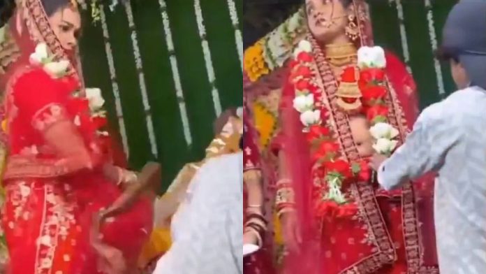 Child did such a dirty thing with the bride in front of everyone that the bride got angry - Watch