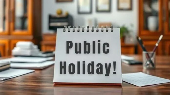 Public holidays declared on November 6 and 11, all banks, schools and offices to remain closed Public holidays declared on November 6 and 11, all banks, schools and offices to remain closed