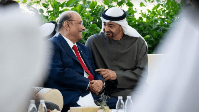 Pakistani Asif Ali Zardari also reached out to the UAE to negotiate a deal, pleading with Mohammed bin Zayed. Pakistani Asif Ali Zardari also reached out to the UAE to negotiate a deal, pleading with Mohammed bin Zayed.
