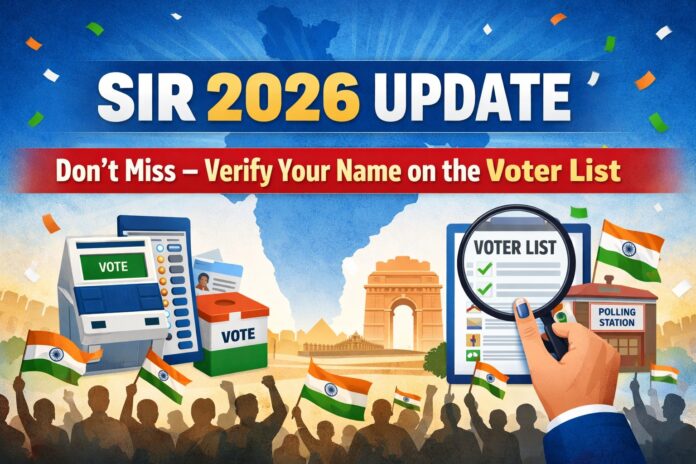 SIR 2026 Update: Don’t Miss – Verify Your Name on the Voter List
