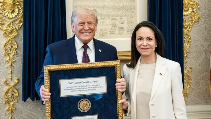 Nobel Prize: Trump was overjoyed after receiving the Nobel Prize, saying a big thing for Machado. Nobel Prize: Trump was overjoyed after receiving the Nobel Prize, saying a big thing for Machado.