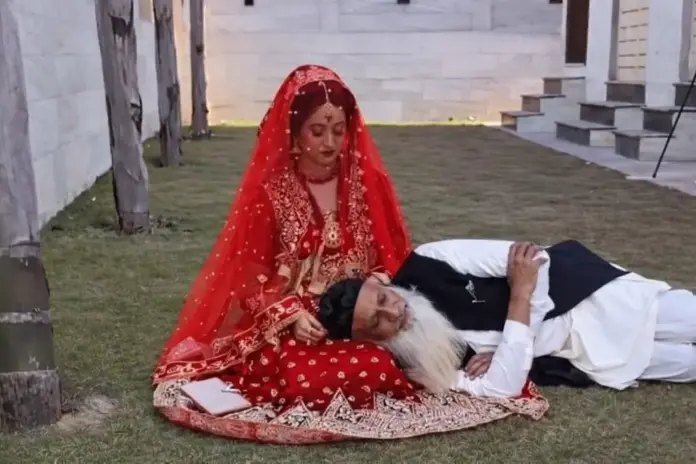 70-year-old Maulana marries 26-year-old bride, poses for romantic photoshoot while lying on her lap