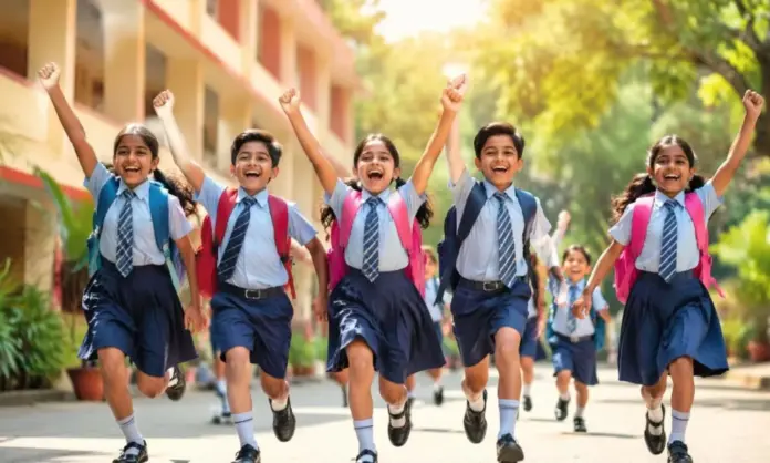 School timings changed Schools will remain closed for 55 days this summer, with school timings changed in many places.