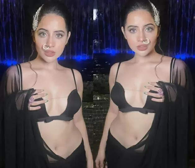 Urfi Javed took off the sari, made petticoat a western dress, wreaked havoc in a black bralette