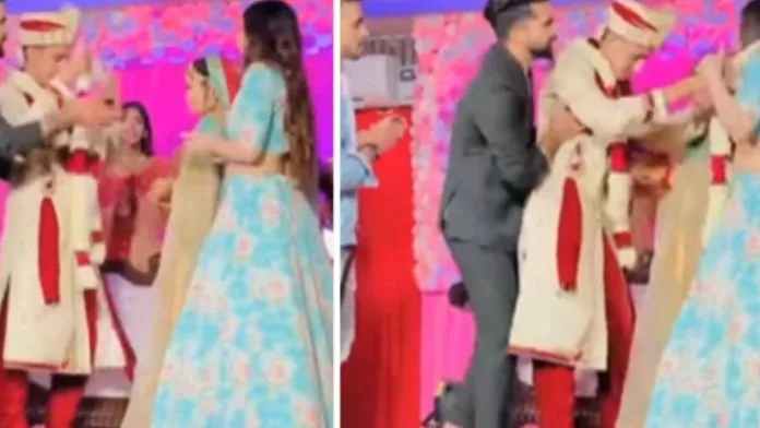 Groom wore Jaimala to his sister-in-law, the bride kept beating her head – watch video