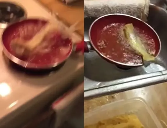 Viral Video: The fish became alive as soon as it was put in hot oil for frying, the eyes will be torn after watching the video