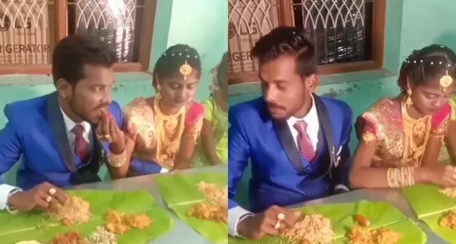Bride's action broke the groom's heart, you will not believe what happened on the dinner table - watch video Bride's action broke the groom's heart, you will not believe what happened on the dinner table - watch video