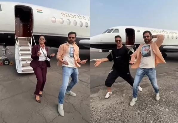Seeing Emraan Hashmi dancing with the airhostess, Akshay jumped in the middle, said - I am a player, you are clumsy Seeing Emraan Hashmi dancing with the airhostess, Akshay jumped in the middle, said - I am a player, you are clumsy