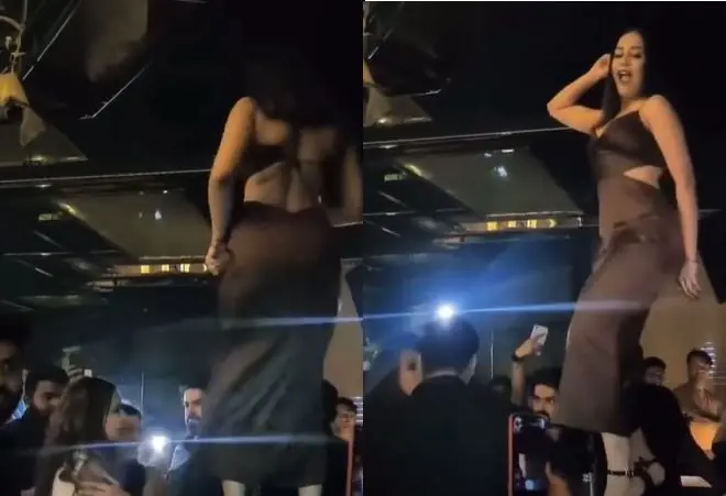 Girl dances amazingly in a backless dress in a night club on the song Dil Yeh Bechain Ve, the video went viral