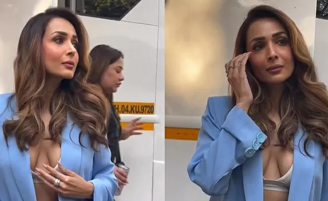 Malaika Arora arrived for the shoot in front open blazer, users said - did you forget the shirt?