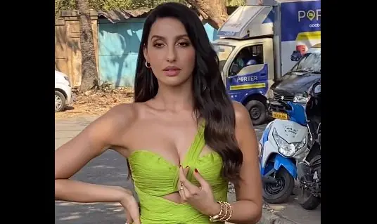 Nora Fatehi showed hotness wearing a transparent deepneck gown, eyes fixed on her s*xy figure