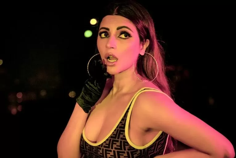 Shama Sikander flaunted heavy cleavage in a deepneck dress, pictures created panic on the internet
