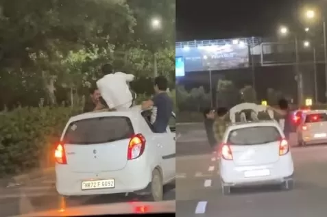 Shocking Video: Push-Ups and Deadly Stunts on the Roof of a Running Car, See What Happened to a Young Man