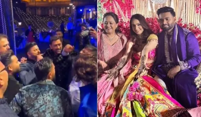 Dhoni and Raina danced fiercely at Rishabh Pant's sister's sangeet ceremony, VIDEO is making a splash