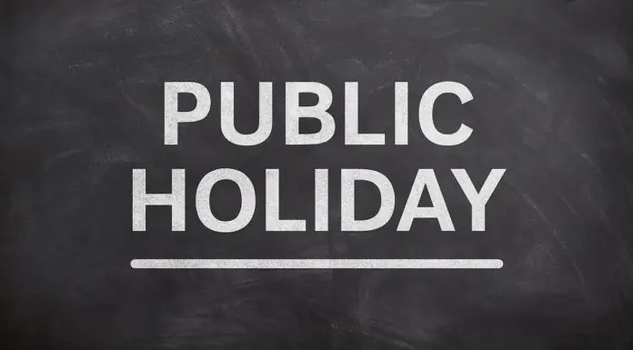 Public Holiday 17 September declared public holiday, all institutions will remain closed