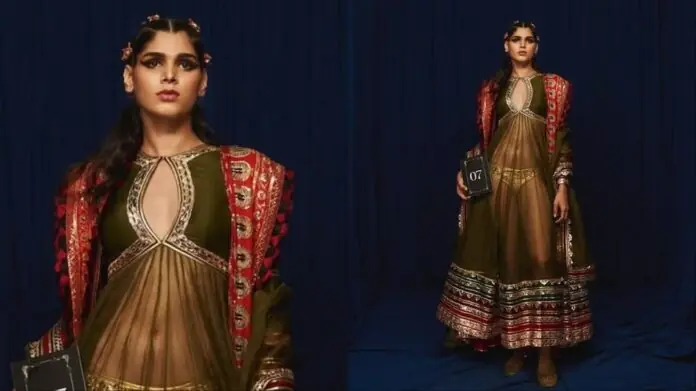 Model crosses all limits in transparent Anarkali dress, angry people troll the designer