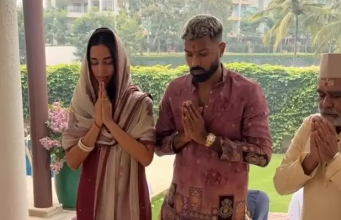 Hardik Pandya and Mahika Sharma got engaged Panditji reveals why the puja was performed at home