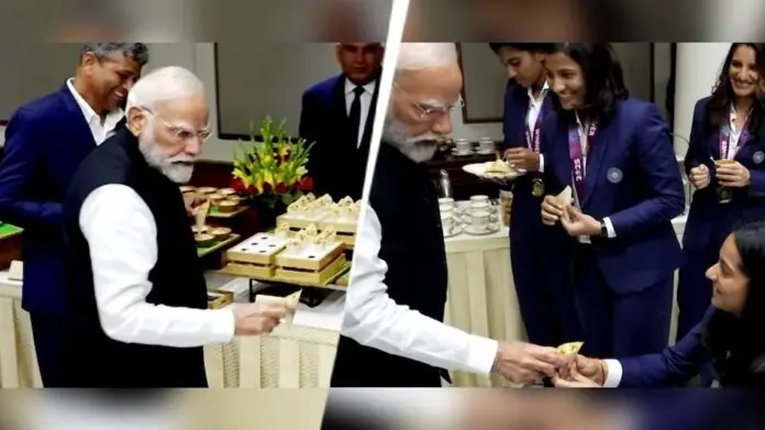 PM Modi served food to wheelchair-bound Pratika Rawal; video will touch your heart